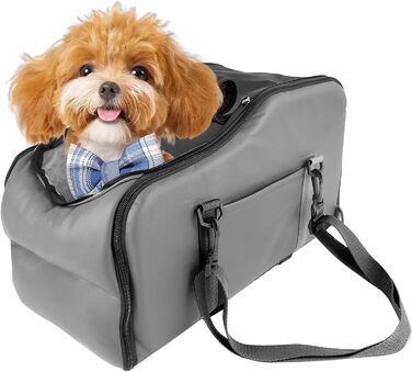 Автокрісло для собак та котів, автосидіння для маленьких собак, з захисними гаками та регульованими ременями