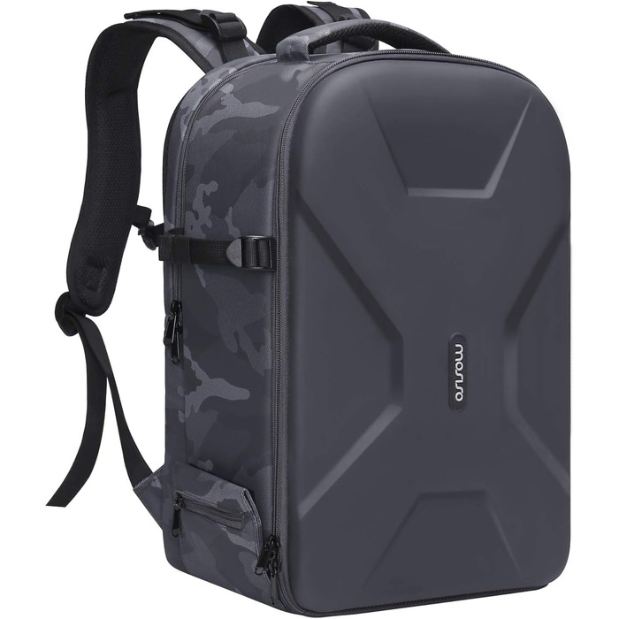 Рюкзак для фотокамери MOSISO: DSLR, SLR, беззеркальні камери, дрон, Canon, Nikon, Sony, сірий