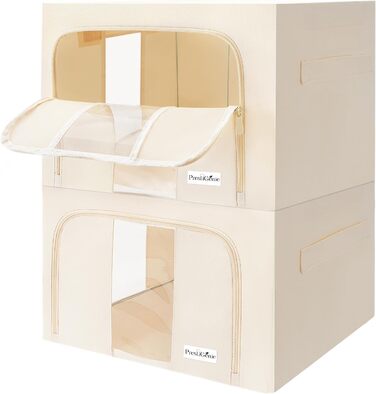 Сумка для зберігання одягу Prestigénie 3 шт. - містка, з прозорим вікном, 24 л (2.0)