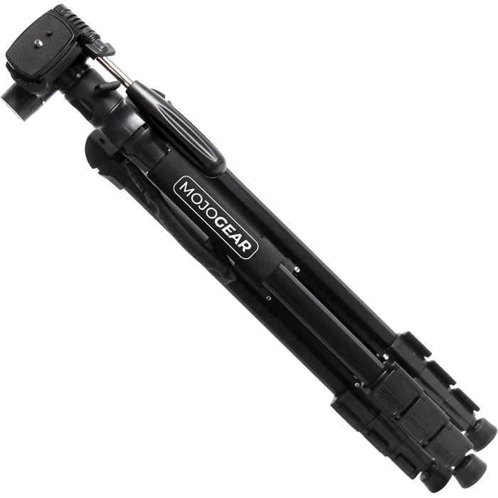 Штатив відео MOJOGEAR 140 см з тримачем для смартфона - штатив для камери/DSLR/телефона з алюмінію, з кульковою головкою, швидкознімною платформою, сумкою (SAB234)