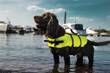 Спасальний жилет для собак Nobby, неоновий, L, 40 см, 1 шт. (жовтий)