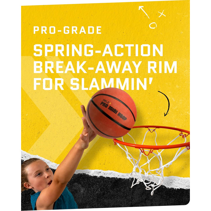 SKLZ Pro Mini баскетбольний кошик - ігровий кошик для дому з м'ячем, SKLZ Pro Mini Hoop