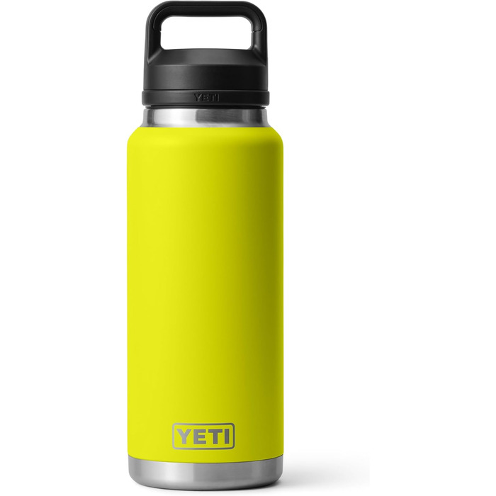 YETI Rambler 36 oz Chug Cap Bottle - Vacuum Insulated Stainless Steel, Firefly Yellow