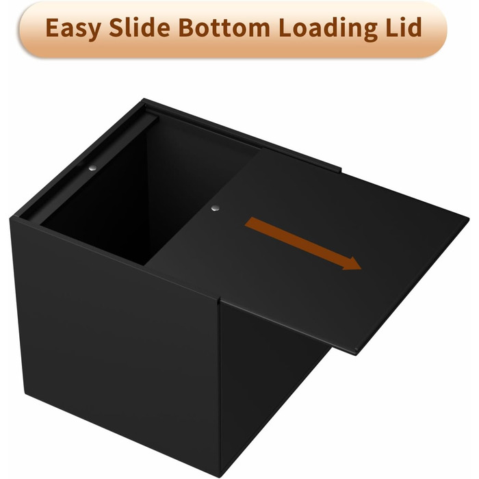 AITEE Acrylic Tissue Box Cover: Black square tissue holder, napkin dispenser for home, bathroom, kitchen, bedroom, office, coffee table, restaurant