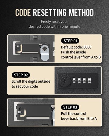 Шкафчик для ключів Uniclife на 60 позицій з комбінацією та ключовим замком, чорного кольору, з регульованими полицями. Цифрова скринька безпеки, органайзер для ключів