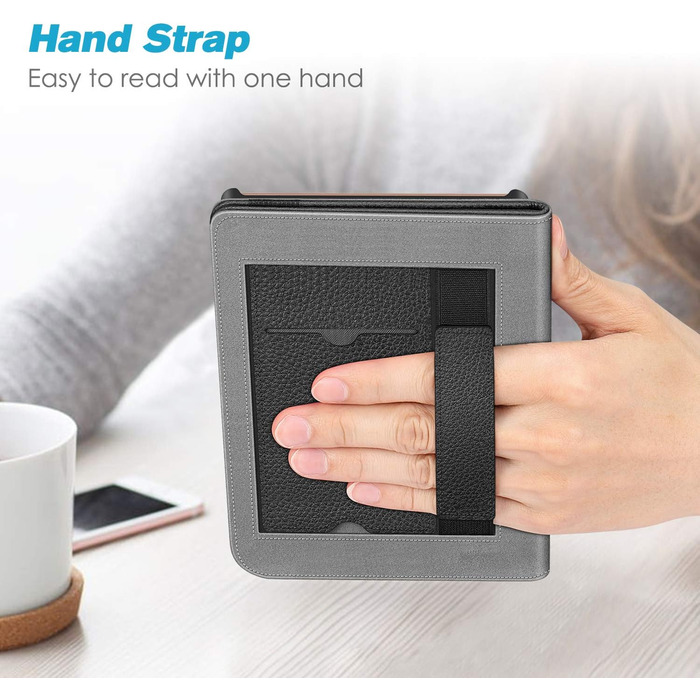 Чохол Fintie для Pocketbook Touch HD 3 / Touch Lux 5/4 / Basic Lux 4/3/2 та Pocketbook Color: з підставкою, кишенями для карток, петлею та авто-ввімкненням/вимиканням (Чорний)