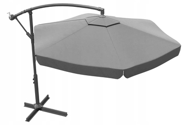 Садова парасолька GardenLine класична, сіра, 300 см x 210 см
