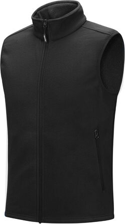 Чоловіча флісова жилетка Outdoor Ventures: легка, тепла, вітрозахисна, з кишенями на блискавці, чорна