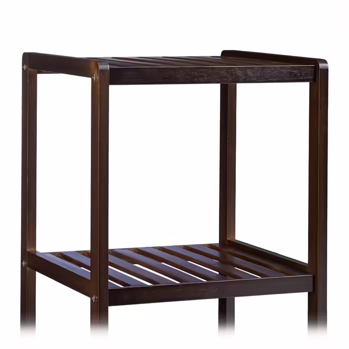 Relaxdays Bamboo Bathroom Shelf with 3 Shelves