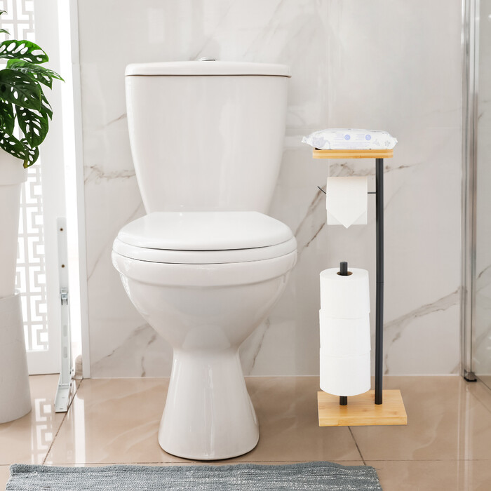 Relaxdays Toilet Paper Holder with Shelf