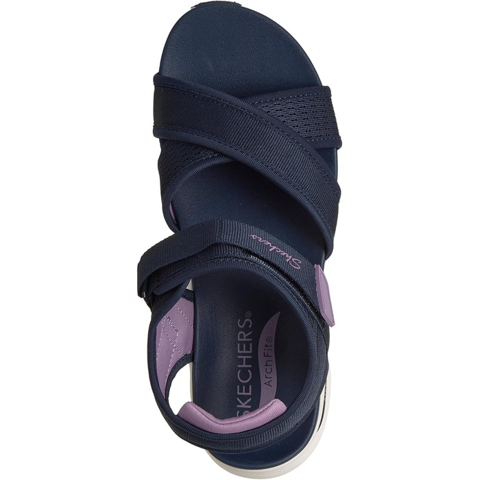 Skechers Arch Fit 2.0 Feelin' Bright - жіночі сандалі на плоскій підошві, темно-сині (36 EU)