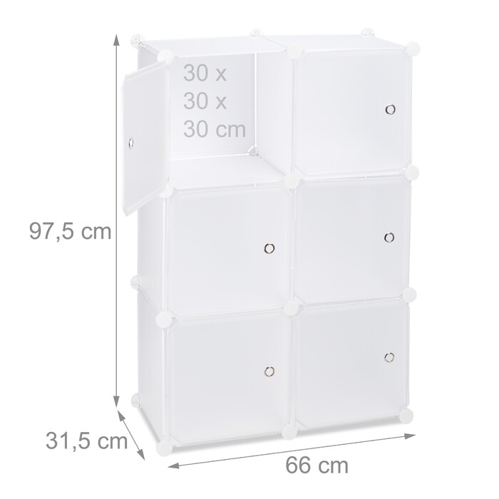 Relaxdays 6-Door Storage System