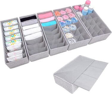 HEMNES Organizer for IKEA dresser; THE ORIGINAL; perfect fit; Sturdy base; Drawer organization system for baby supplies, children's clothing, socks, underwear; Set of 5