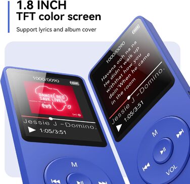 MP3-плеєр AGPTEK 32GB зі спікером, 70 годин роботи від акумулятора, 1.8