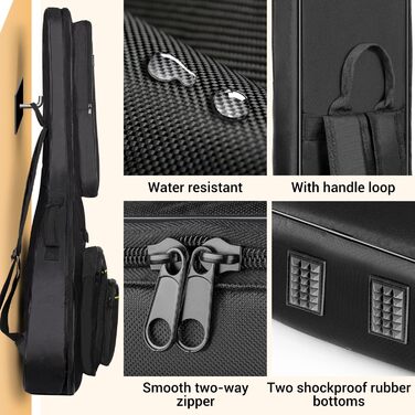 Чохол для гітари Cahaya Gig Bag: водонепроникний, з кишенями для аксесуарів, для гітар 40-41 дюймів