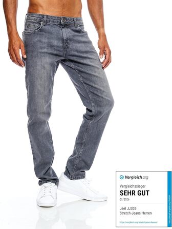 Чоловічі джинси JEEL Regular Fit Straight Cut Stretch 36W/32L сірі