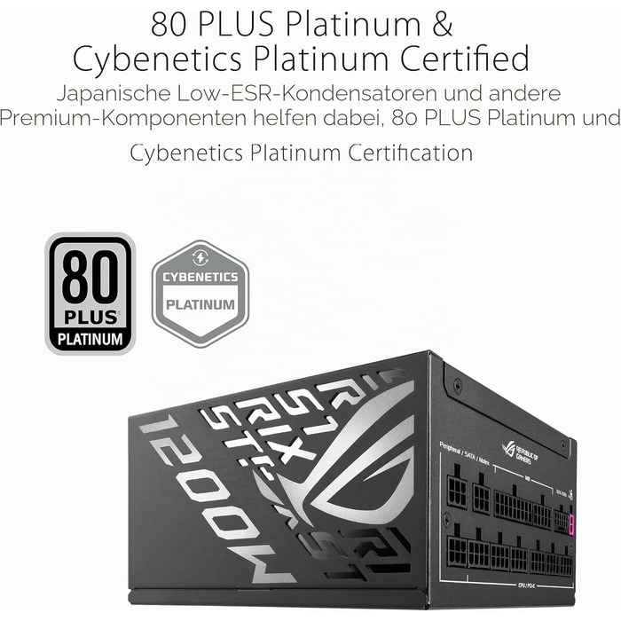 Блок живлення ASUS ROG Strix 1200W Platinum Gaming, чорний
