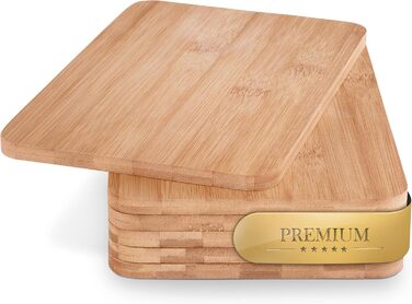 Набір з 6 дерев'яних підставок для сніданку з бамбука, 22x14x0,8 см