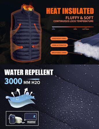 Чоловіча легка степкова жилетка Pioneer Camp – водонепроникна, компактна, з підкладкою – для активного відпочинку, повсякденного носіння, роботи, спорту та подорожей. Navy, L