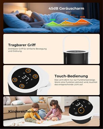 Електричний обігрівач 2000W з PTC-керамічним нагрівачем, тихий, з пультом керування, таймером, поворотним механізмом 70°, LED-дисплеєм для офісу, спальні, ванної кімнати, дому (білий)