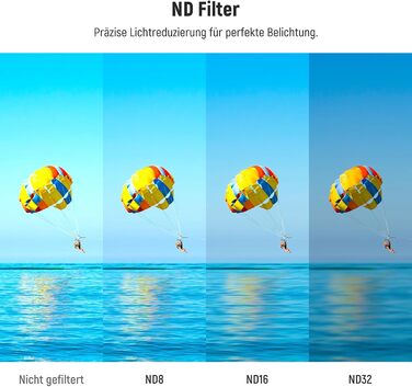 Набір фільтрів ND NEEWER для DJI Osmo Action 3/4/5 Pro (6 шт.) – ND8, ND16, ND32, ND64, ND1000, CPL, HD скло