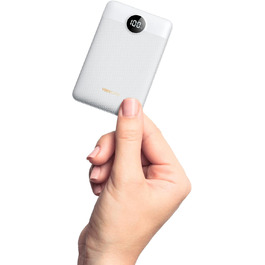 Powerbank VEEKTOMX 10000mAh: компактний зарядний пристрій з PD3.0 та QC3.0, USB-C, для iPhone/iPad/Samsung/Huawei/Xiaomi/OnePlus, білий