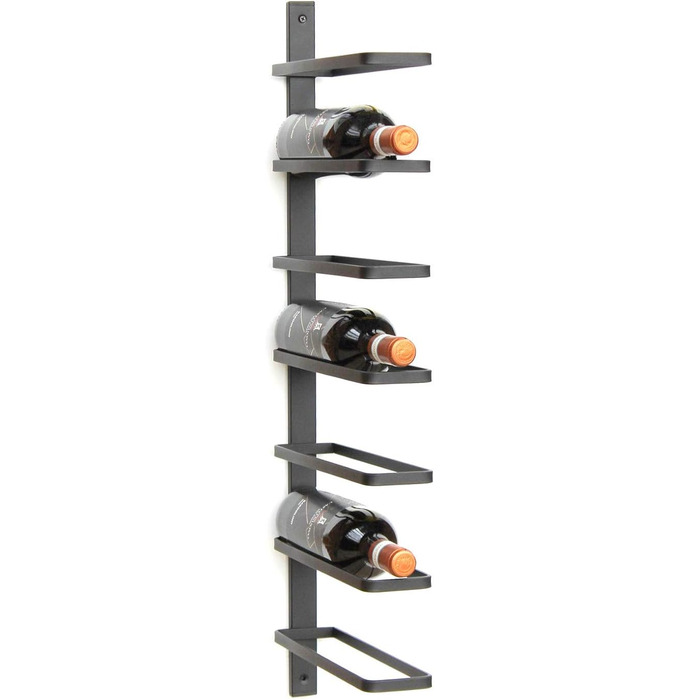 DanDiBo Wine Rack Metal Wall Black 93885 Bottle Rack Bottle Holder Wall Mount Modern Wall Holder Wall Shelf for 7 Bottles