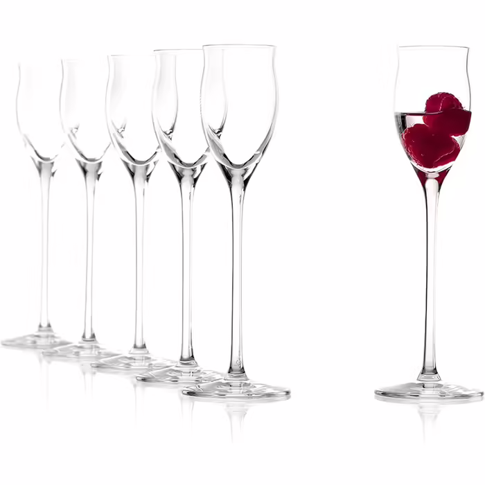 Stölzle Lausitz Liqueur Glasses Quatrophil 6-Piece Set 65ml – Elegant Snifter Glasses with Stem, ideal for Liqueurs & Spirits – High-Quality Grappa Glasses made in Germany – Dishwasher & Shockproof