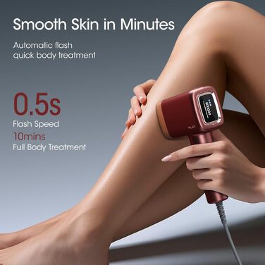 MLAY IPL пристрій для епіляції лазером: швидка та безболісна епіляція для тіла, обличчя та зони бікіні. Підходить для чоловіків та жінок. (Червоний)