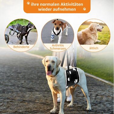 Підтримка для собак - регульована переносна допомога для собак різних розмірів, безпечна підтримка для собак з обмеженими можливостями, травмованих або літніх