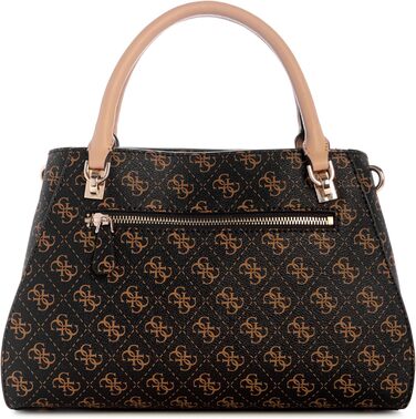 Сумка жіноча GUESS Noelle II Luxury Satchel коричнева з логотипом - оригінал