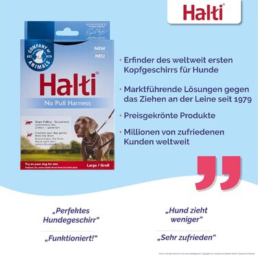 Нашийник HALTI No Pull для собак великих порід, чорний, запобігає тягні, великий розмір