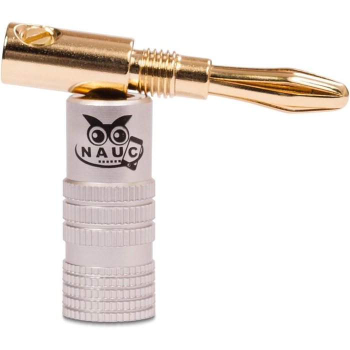 Бананові роз'єми NAUC High End 28x (14 пар) 24K позолочені, для кабелю до 6 мм², чорні та червоні, з'ємні/припаювані