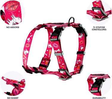 Шлейка для собак середніх порід Champagne Kiss M: регульована, не вбирає вологу, з контролем, легка