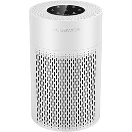 MEGAWISE Повітряний Очищувач для великих приміщень до 100 м², HEPA фільтр H13, датчик якості повітря, нічний режим