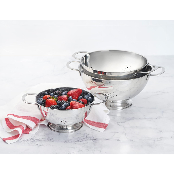 Le Creuset Set of 3 Stackable Saute Pans, Large, Stainless Steel