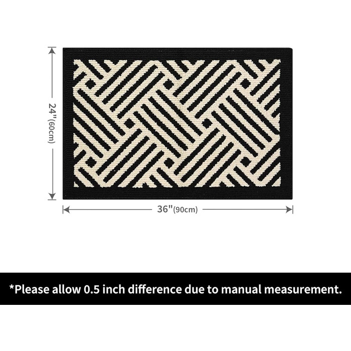 Килимок для дому та вулиці Senerma 60x90 см. Миючий, водовідштовхуючий, антиковзаючий. Підходить для входу, тераси, саду.