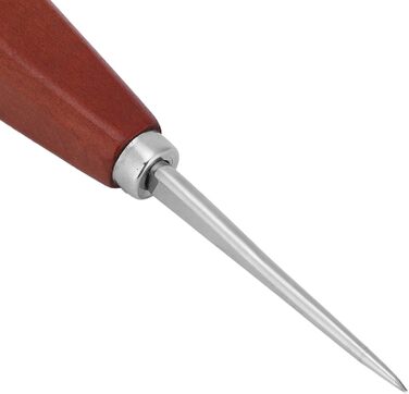 Nivvity Wooden Handle Ice Pick, Bartender Ice Pick, Stainless Steel Ice Pick with Wooden Handle Bartender Tool for Bars Restaurants (Single Prong Square Tail)
