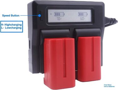 Зарядний пристрій Baxxtar PRO NP-F з LCD-дисплеєм (подвійне заряджання) для акумуляторів NP-F550, NP-F570, NP-F750, NP-F970, NP-FM500H