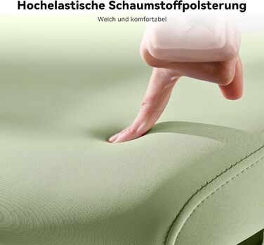 Ергономічне крісло для офісу Musso E600SE з регульованою поперековою підтримкою, 3D-підлокітниками та підголівником, з підніжкою, для жінок, захист спини, зелене