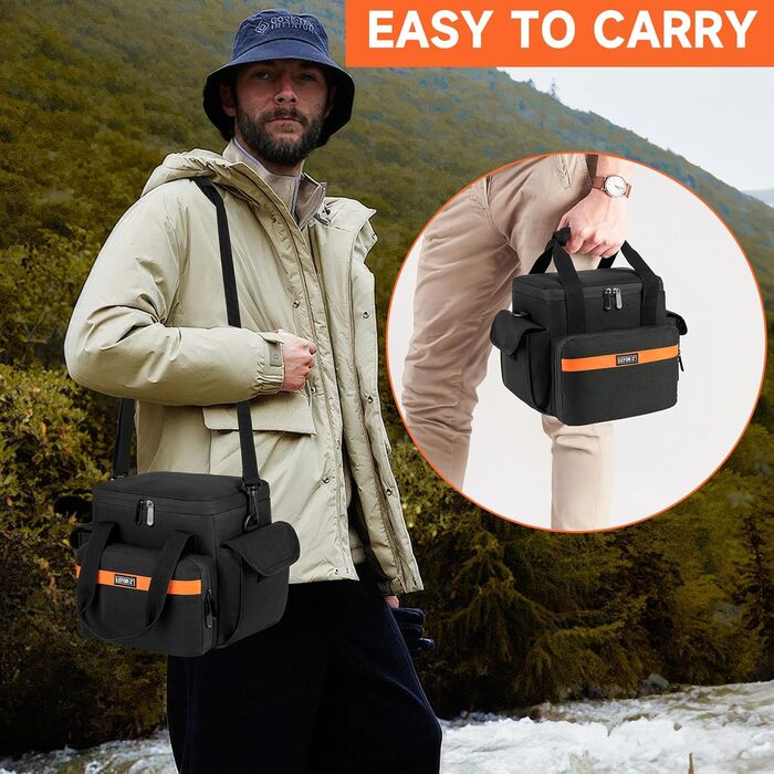 Сумка LEFOR·Z для портативних електростанцій Jackery, Anker, EcoFlow, Bluetti (Explorer 240, 500, 1000, Solix, River 2, EB3A) - Large, до 1000W