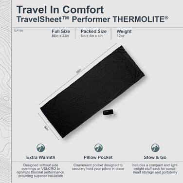 Кокон-спальний мішок Cocoon Hüttenschlafsack Thermolite Performer для туризму