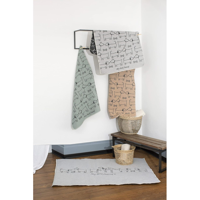 Лежанка для собак David Fussenegger 'Best Friend Allover' з фетру, 70 x 90 см, сіра