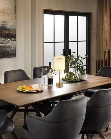 Нічна лампа OCEST на акумуляторі, сенсорне керування, регулювання яскравості, декоративне освітлення для дому, кухні, тераси, обіднього столу. Тканинний абажур кольору античне латунь, висота 41,5 см