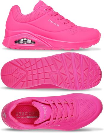 Жіночі кросівки Skechers UNO Night Shades, рожевий колір, матеріал Durabuck