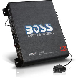 Автомобільний підсилювач BOSS AUDIO R1100M Riot 1100 Вт, клас A/B, моноблок, чорний