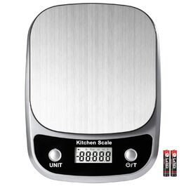 Кухонні ваги GRAM Digital K1905-10KG: цифрова вага для кухні, 10 кг, 1 г, нержавіюча сталь, LCD-дисплей