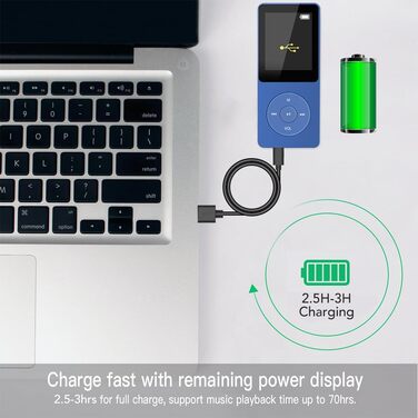 MP3-плеєр AGPTEK 32GB зі спікером, 70 годин роботи від акумулятора, 1.8