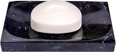 Миска для мила з чорного мармуру – полірована та блискуча підставка для мила – вишуканий аксесуар для ванної кімнати від CraftsOfEgypt (чорний, антрацит)