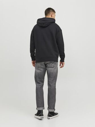 Чоловічий худі Jack & Jones JJestar JJ Sweat Hood, Relaxed Fit, чорний